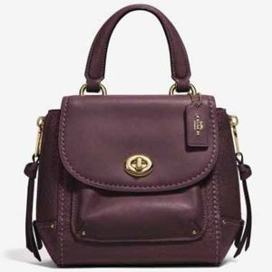 Coach Faye Mini Oxblood Leather Backpack